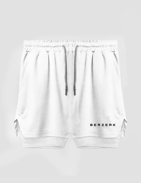 Short Dry-Fit de Compressão - Logo - Branco